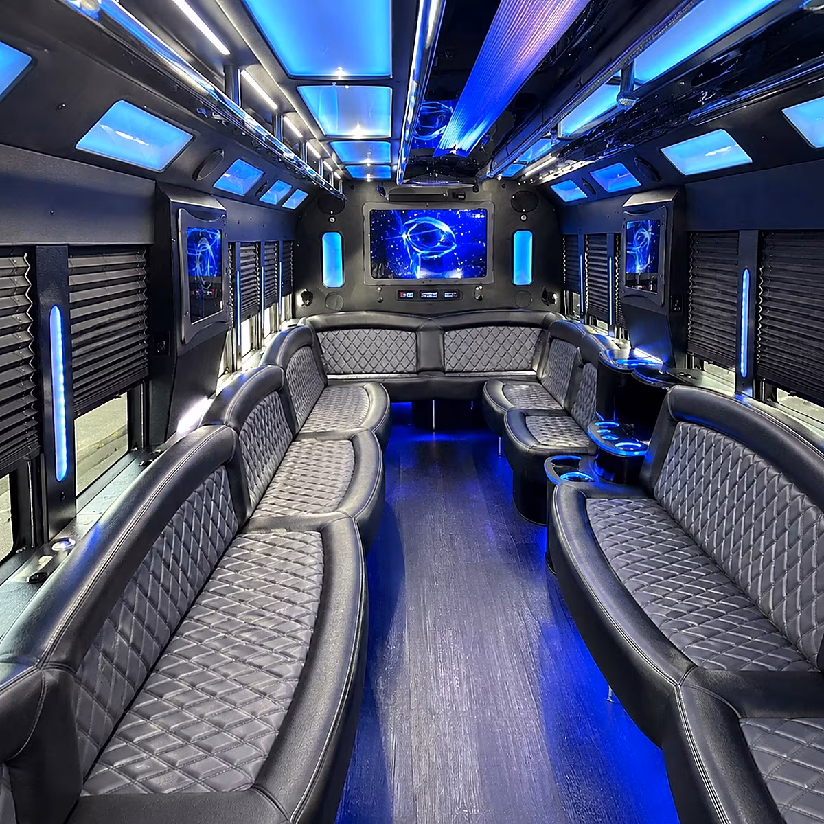 dubuque 50 passenger party bus interior
